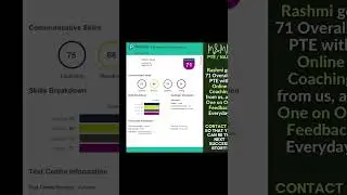 Rashmi Got 71 Overall in PTE With Online Coaching and One on One Feedback Everyday | M and MM PTE