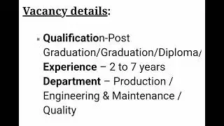 Job openings : Bharat Biotech International Ltd walk in 25th Jan 2025 for QA/ QC/Production......