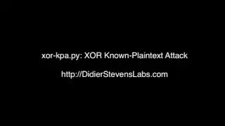 xor-kpa.py: XOR Known-Plaintext Attack
