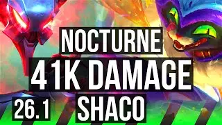 NOCTURNE vs SHACO (JGL) | 41K damage, Hail Of Blades | EUW Master | 26.1