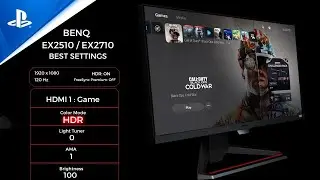 PS5: BENQ MOBIUZ EX2510 / EX2710 DO THIS FIRST FOR THE BEST SETTINGS IN CALL OF DUTY COLD WAR 120FPS