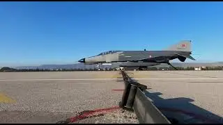 Phantom landing on hook barrier.