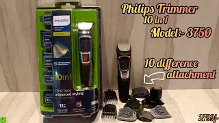 Philips Series 5000 10-in-1 Rechargeable Cordless Grooming kit for Hair,Beard and Body for Men