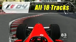 Formula One 04 (PS2) - Driving All 18 Tracks/Locations (1080@60)