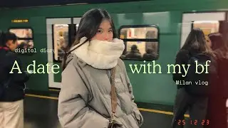 MILAN DATE 🫶: Shopping with my bf, lots of food, Christmas market etc. 🎄⭐️