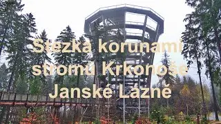 🇨🇿 Janské Lázně. Ścieżka w koronach drzew Karkonosze. Stezka korunami stromů Krkonoše. Czechy. Česko