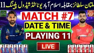 MS vs ISL 7th Match PSL 2025 Live Score & Commentary | MS VS ISL Today Match# live match today