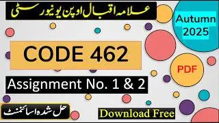 ⏩ AIOU Code 462 Solved Assignment No.1 & 2 Autumn 2025 || Subject: Cost Accounting | Level: BACHELOR