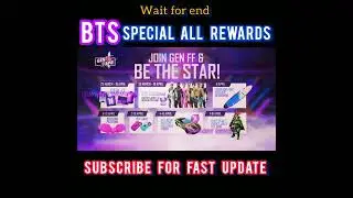BTS Event Full Calendar and All Free Rewards 😱🤯 #shorts #freefirexbts #btscalender #endlessaction