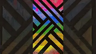 #Shorts | Acrylic Pouring for Beginners: ABSTRACT PAINTING WITH MASKING TAPE!