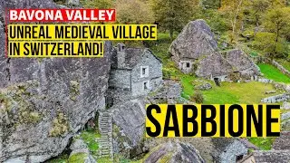 Sabbione 🇨🇭 The Most Beautiful Stone Village in Switzerland | Relaxing 4K Drone Tour