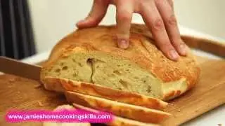 How to slice a loaf of bread - Jamie Oliver's Home Cooking Skills