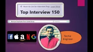 Remove Duplicates from Sorted Array !! Top Interview 150 series !! Easy Array 