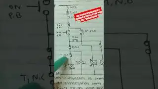 |1 minute explanation of star delta starter control wiring|#trending #motorstarter #motor#viral