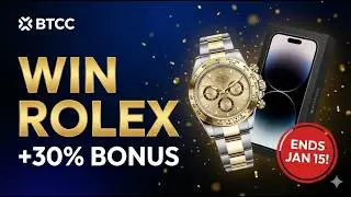Январский гала-концерт BTCC: выиграйте часы Rolex, iPhone 17 и получите 30% бонуса на первый депо...