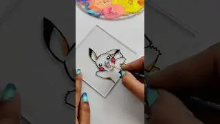 Pikachu glass painting #art #shorts #viral #trending #glasspainting #pikachu #love