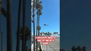 A helicopter failed to take off and hit a house #trending #fail #shorts