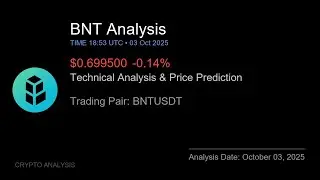 BNT (BNTUSDT) Technical Analysis - Price Prediction & Buy or Sell October 03, 2025