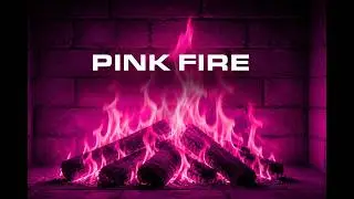 Chimenea con Fuego Rosa &ndash; ASMR Relajante | Pink Flame Fireplace &ndash; Relaxing 💖