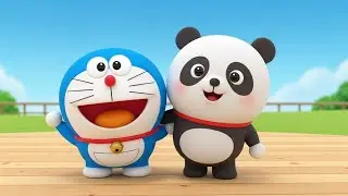Draemon and Panda 🐼🤖 | Fun 3D Cartoon Friendship Story for Kids