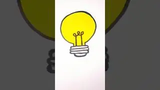 HOW TO DRAW A BULB 💡 #art#drawing#light#simple#easy#ytshort#viral#trending#happy@A.D.art&craft world