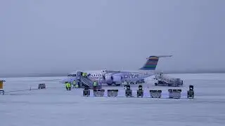 F&ouml;rsta planet som landar p&aring; Scandinavian airport S&auml;len