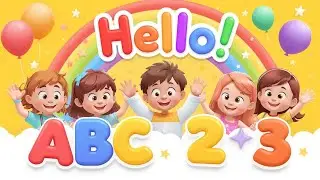Hello English Song for Kids | Learn ABC, Colors & Numbers | One Step Vibes
