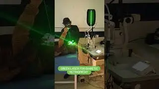 Diabetic retinopathy laser treatment.