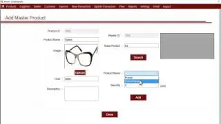 Adding Master Products in Optical Store Manager Software Hindi