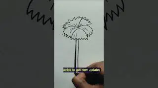 Palm tree drawing| palm tree kaise drawing karte Hain | #drawing #palmtree #trending