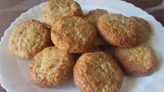 Печенье с творогом, овсянкой и бананом