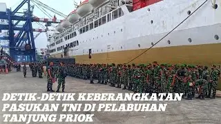 SUASANA SAAT PASUKAN TNI NAIK KM. CIREMAI KE PAPUA