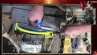Knife Maker JonSiiN twitch stream recap for  01 Nov 202.  Nelson Disc Sander, Bolsters, Handles.
