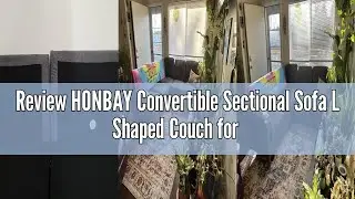 Review HONBAY Convertible Sectional Sofa L Shaped Couch for Small Apartment Reversible Sectional Cou