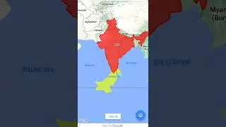 India vs Pakistan size comparison, which one do you like more? #india #pakistan #geography #shorts