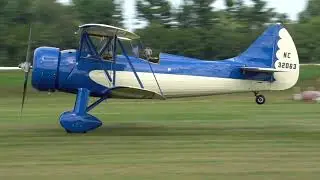 Grassroots Fly In Video   2019 Creme   Blue Waco UPF takeoff