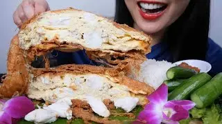 CRAB FRIED EGG (ASMR EATING SOUNDS) LIGHT WHISPERS | SAS-ASMR