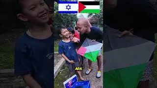 Kids, do you choose a Palestinian or Israeli kite?