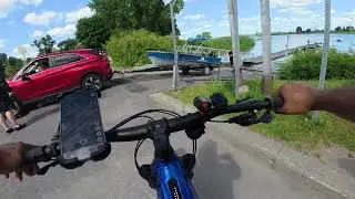Bicycle tour around Montreal Repentigny :DJI action 5 pro