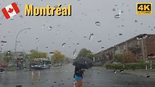 [4K] Just Play It and Feel the Calm | Rainy Day Drive☔️ |#raindrive #rainsounds #rainyday #montreal