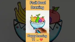 Fruit Bowl Drawing #shorts #youtubeshorts