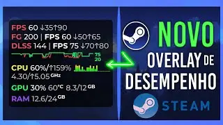 Como ATIVAR  o novo OVERLAY de DESEMPENHO da Steam e verificar o pc em jogos!