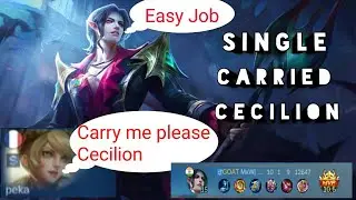 The new buff cecilion is absolutely nutty he can easily carried teammate easily | Mobile legend