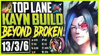 TOP LANE KAYN SEASON 9 BUILD | KAYN IS BEYOND BROKEN 50%+ MAX HP DMG | TOP Kayn Season 9 Gameplay