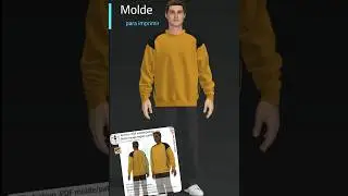 Molde para buzo manga raglan
