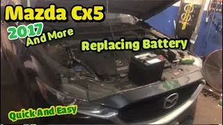 How to replace battery on Mazda CX5 2017 and more