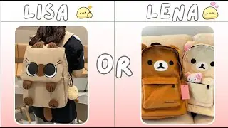 Lisa or lena |back to school kawaii edition 💕#lisa #lena #lisaorlena  #viral  #trending #lisaandlena
