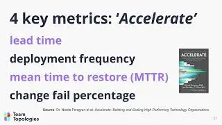 Team Topologies for Managers - The four Accelerate metrics