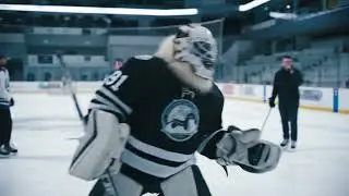 Tucker the Tendy warns to always stretch before playing goalie