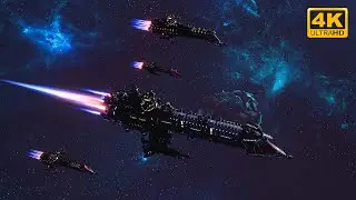 Имперский флот - 2 на 2, масштабное сражение - качество 4K - Battlefleet Gothic Armada 2